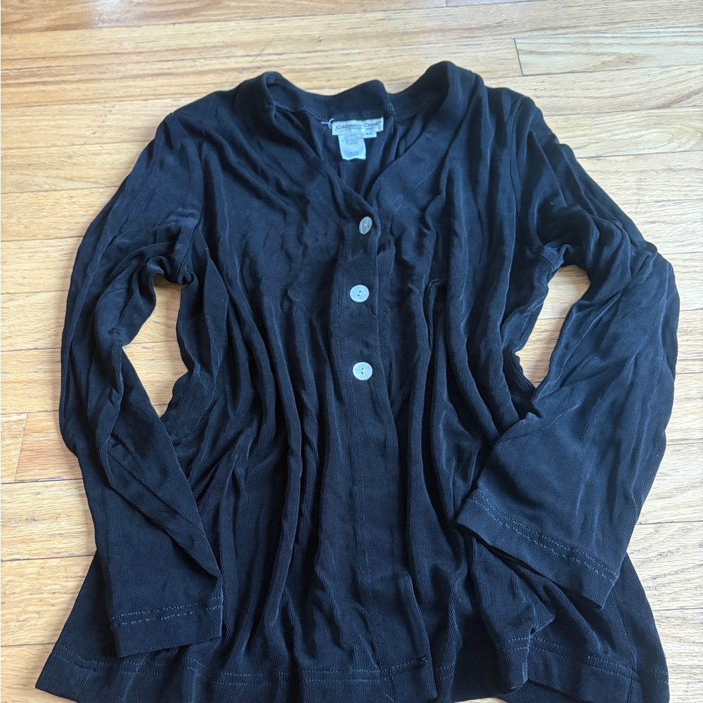 Coldwater Creek Black Long Sleeve Top